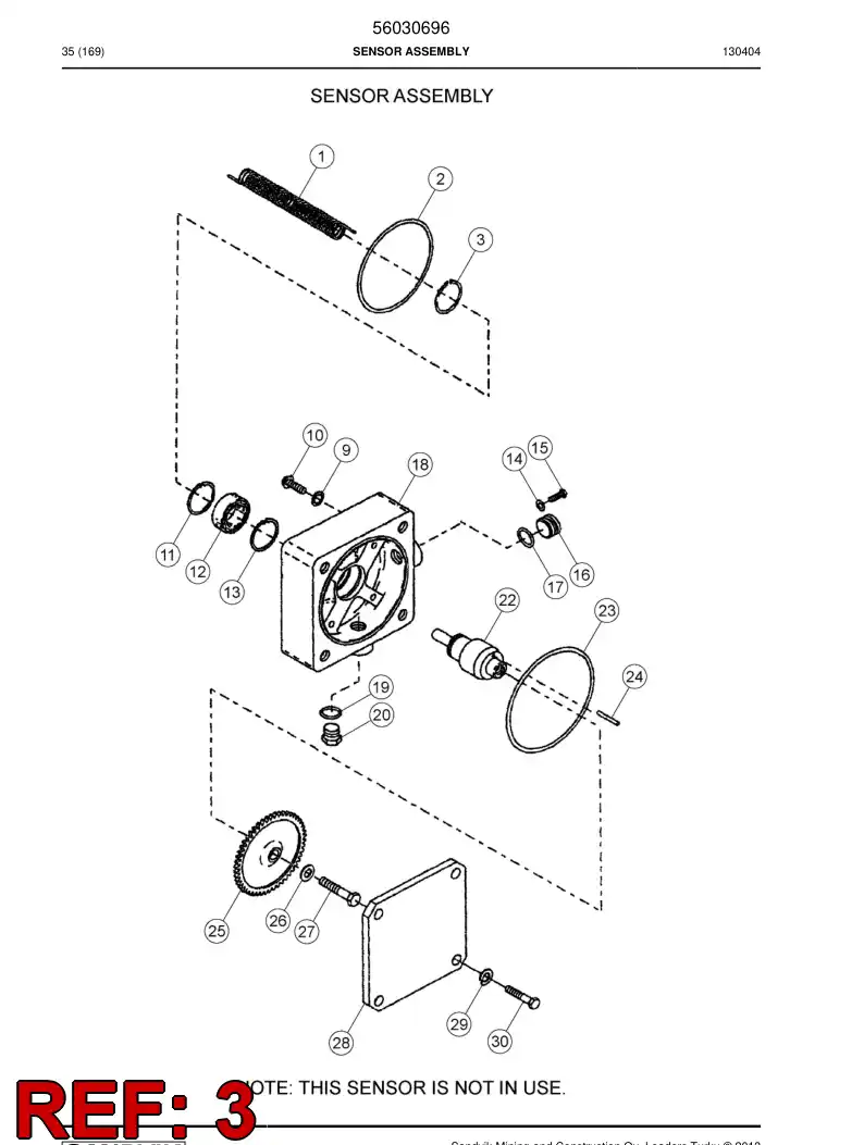 04691219 046 912 19 Ring, Lock - Sandvik Technical Drawing