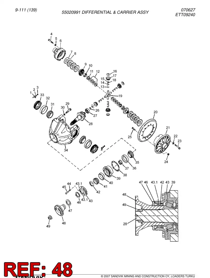 04691572 046 915 72 Flange - Sandvik Technical Drawing