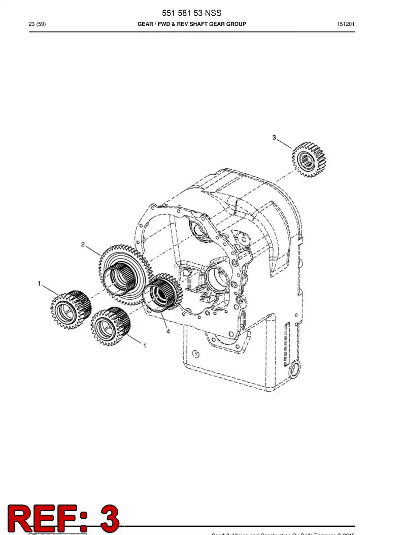 04691634 046 916 34 Gear Wheel - Sandvik Technical Drawing