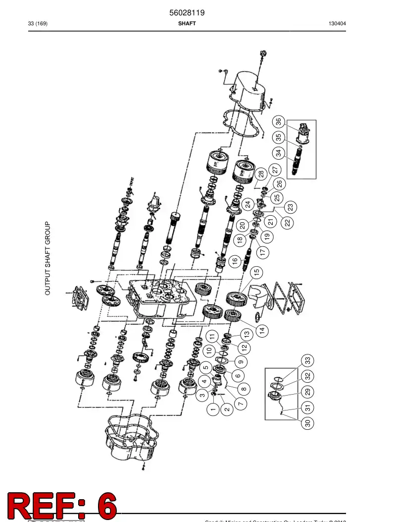 04693406 046 934 06 Housing, Bearing - Sandvik Technical Drawing