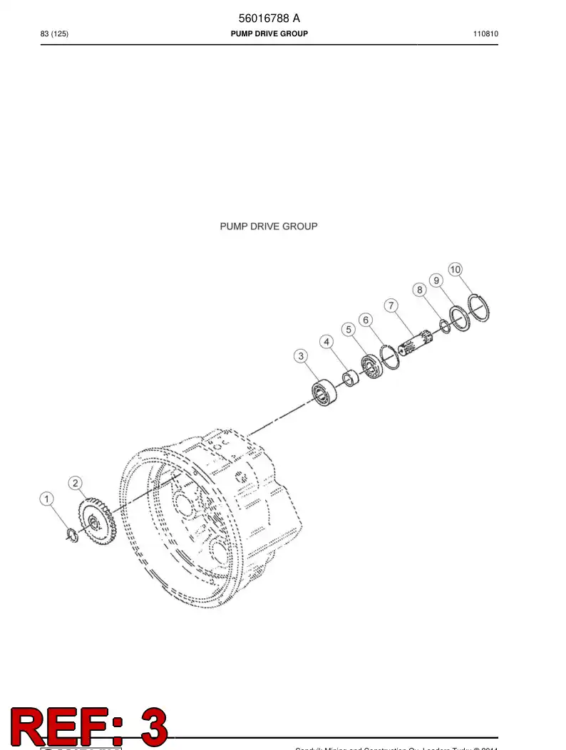 04693536 046 935 36 Bearing - Sandvik Technical Drawing