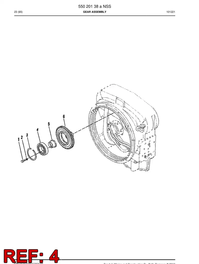 04695578 046 955 78 Bearing - Sandvik Technical Drawing