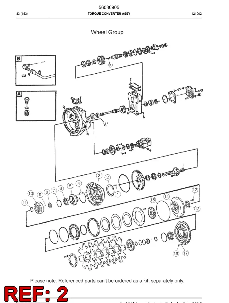 04696146 046 961 46 Backing ring - Sandvik Technical Drawing