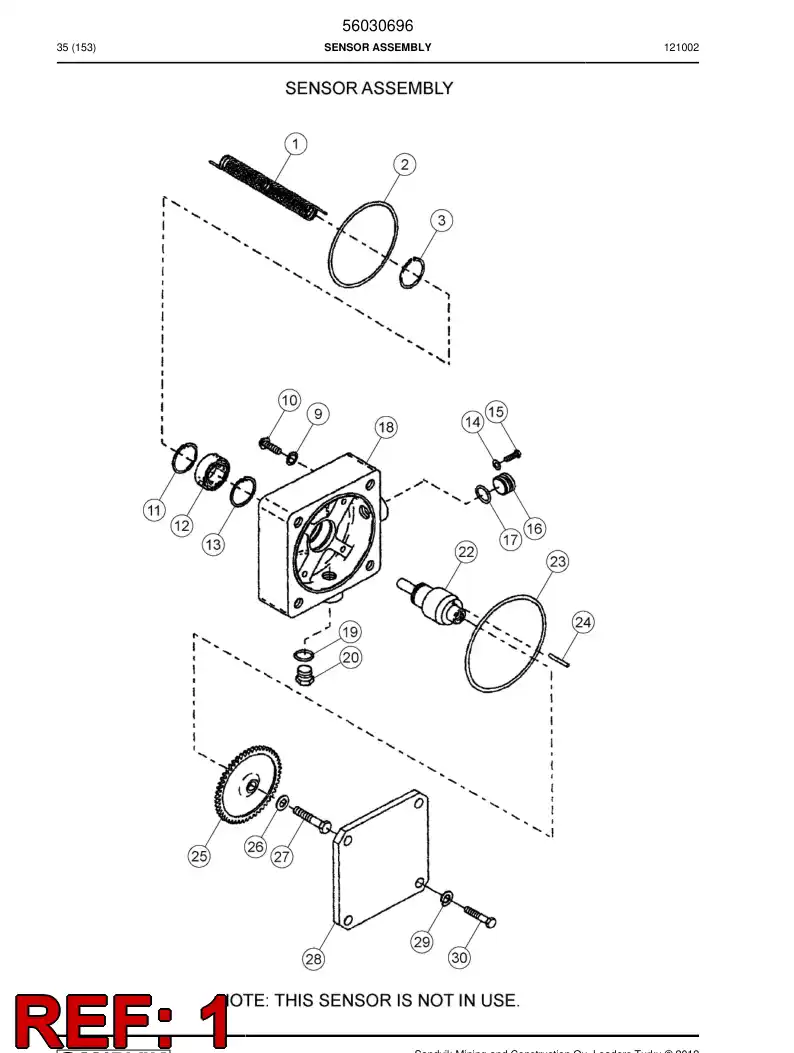 04696235 046 962 35 Spring - Sandvik Technical Drawing