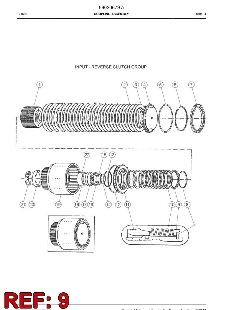 04696254 046 962 54 Retainer, Spring - Sandvik Technical Drawing