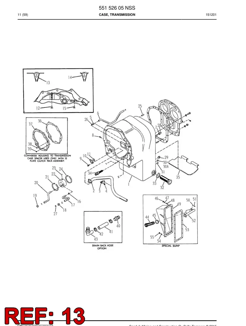 04696411 046 964 11 Baffle - Sandvik Technical Drawing