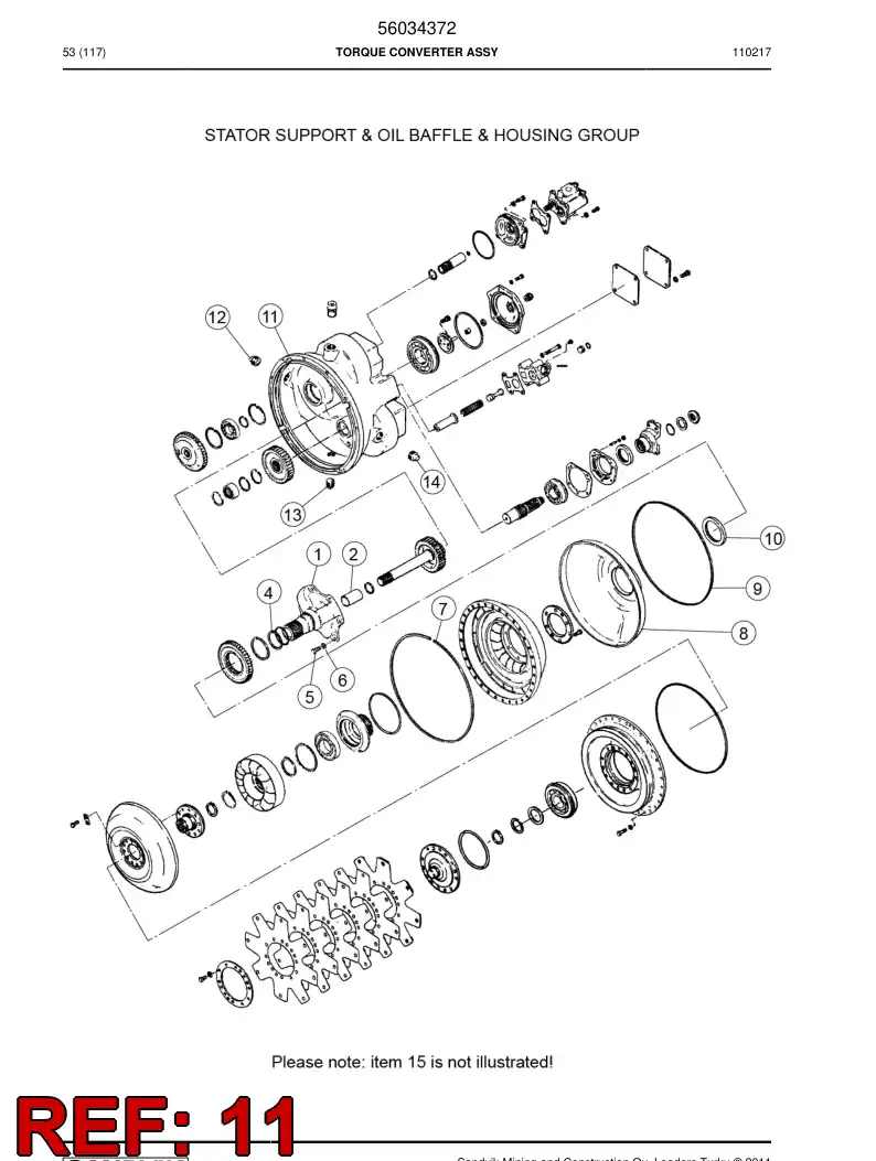 04696451 046 964 51 Housing, Converter - Sandvik Technical Drawing