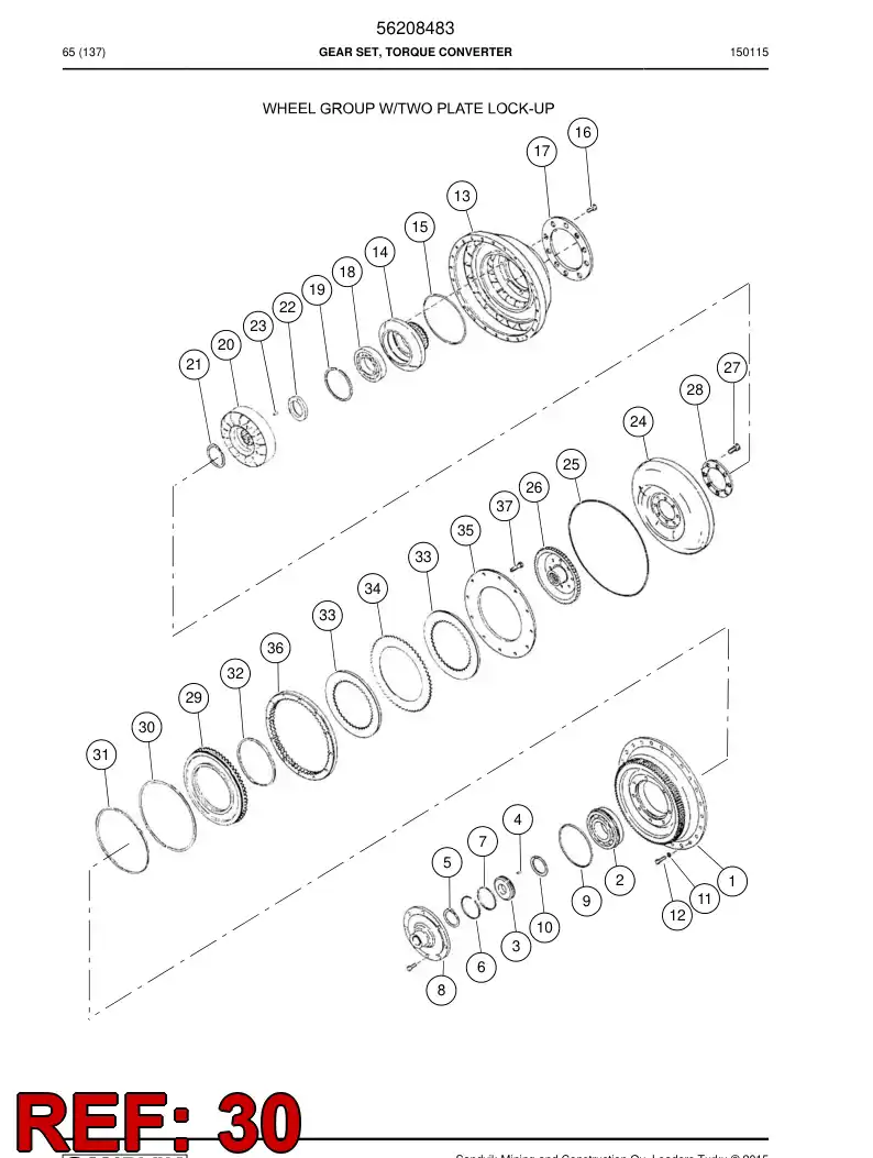 04696461 046 964 61 Ring, PISTON - Sandvik Technical Drawing