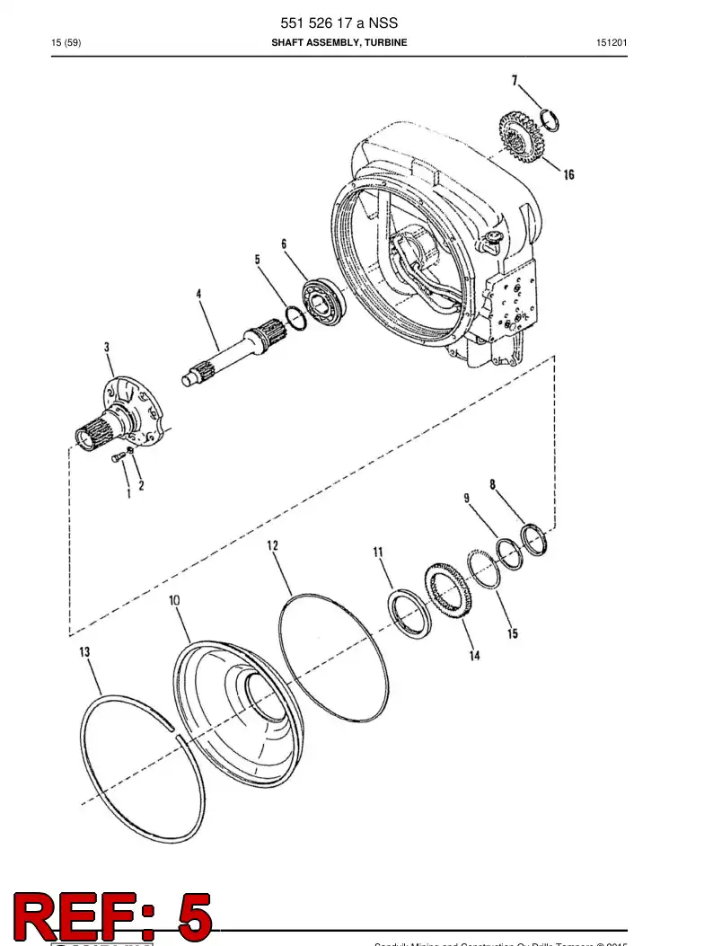 04696673 046 966 73 TURBINE SHAFT PISTON RING - Sandvik Technical Drawing