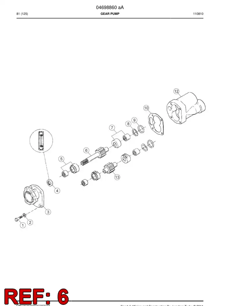 04696706 046 967 06 Drive shaft - Sandvik Technical Drawing