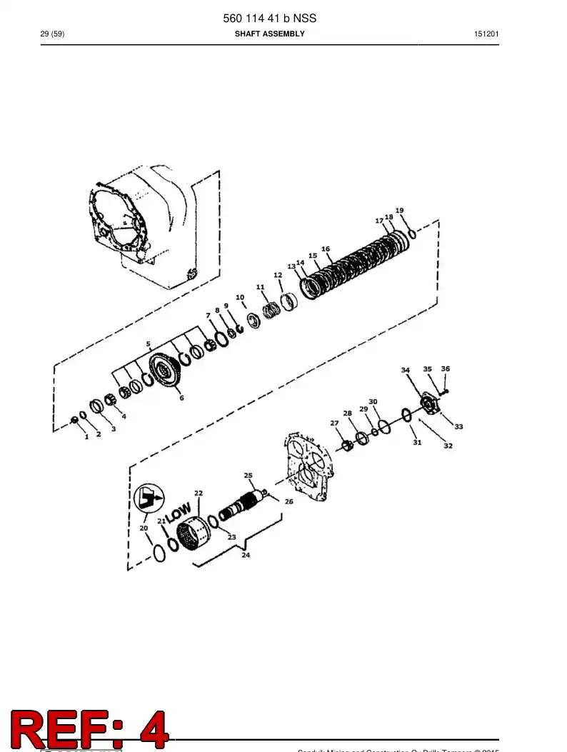 04696742 046 967 42 Ring, Retaining - Sandvik Technical Drawing