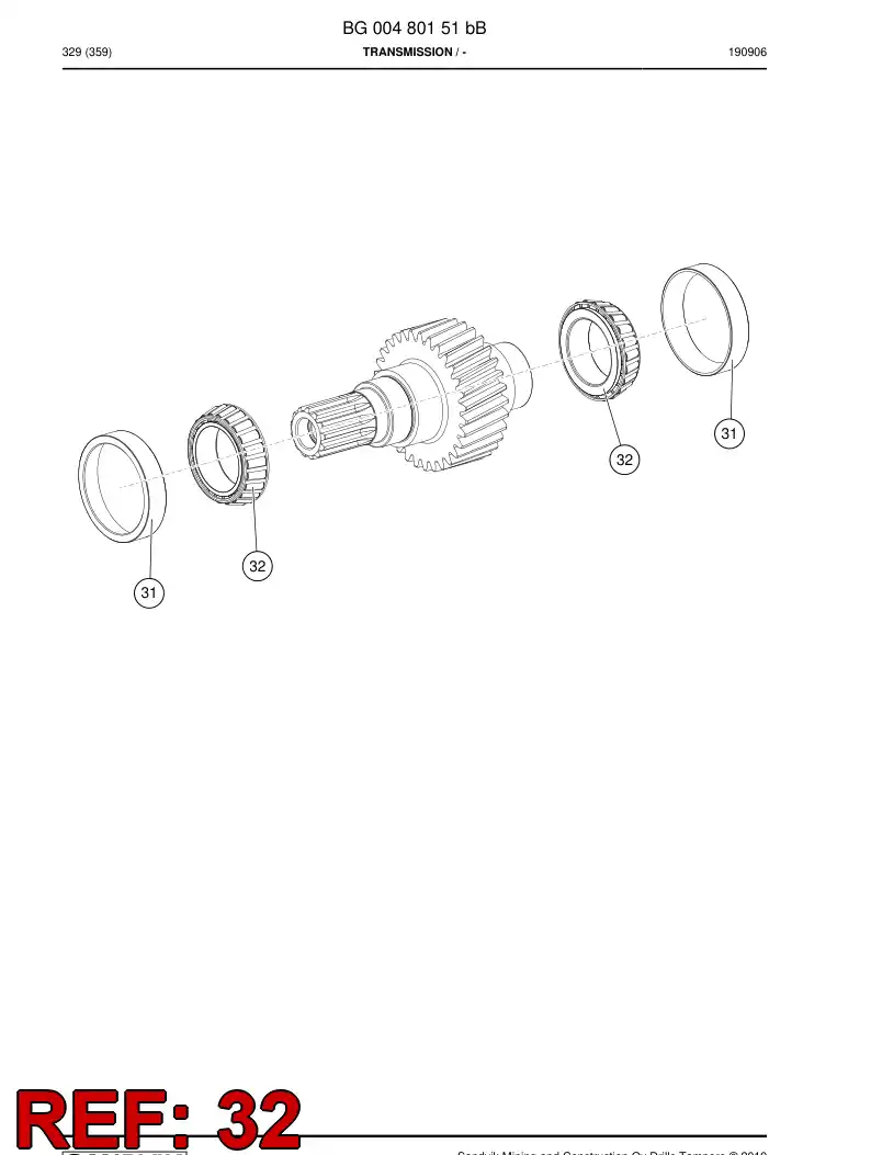 04696990 046 969 90 Bearing - Sandvik Technical Drawing