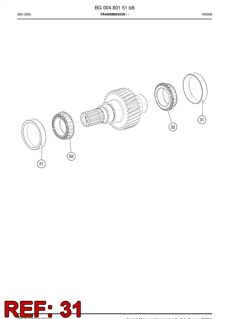 04696991 046 969 91 Cone, Bearing - Sandvik Technical Drawing