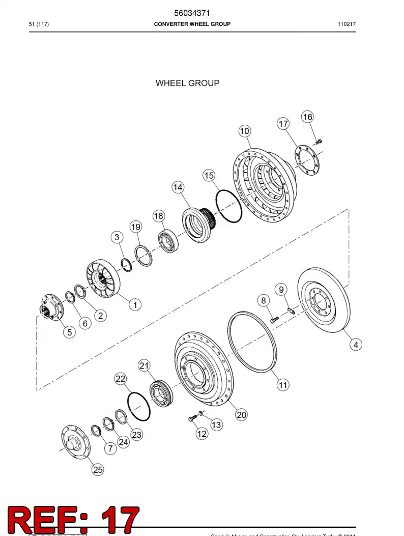 04697175 046 971 75 Ring, Backing - Sandvik Technical Drawing