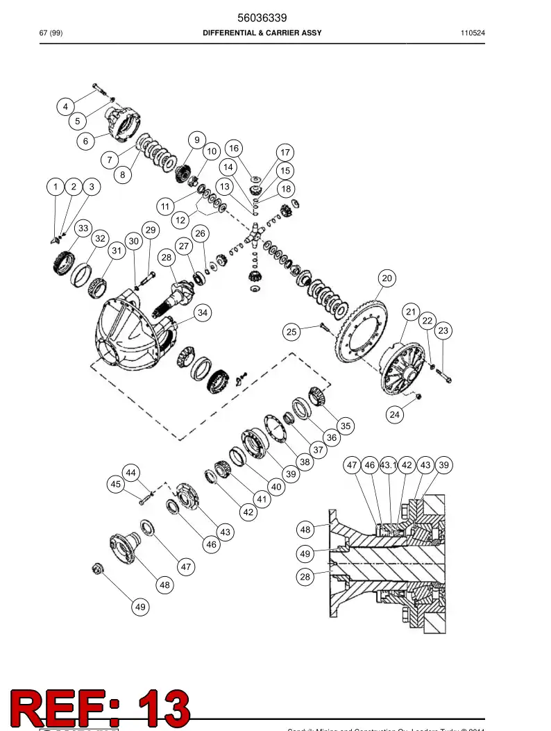 04697444 046 974 44 Spacer kit - Sandvik Technical Drawing
