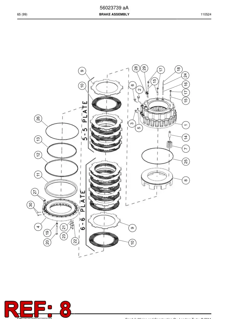 04697677 046 976 77 PISTON ring - Sandvik Technical Drawing