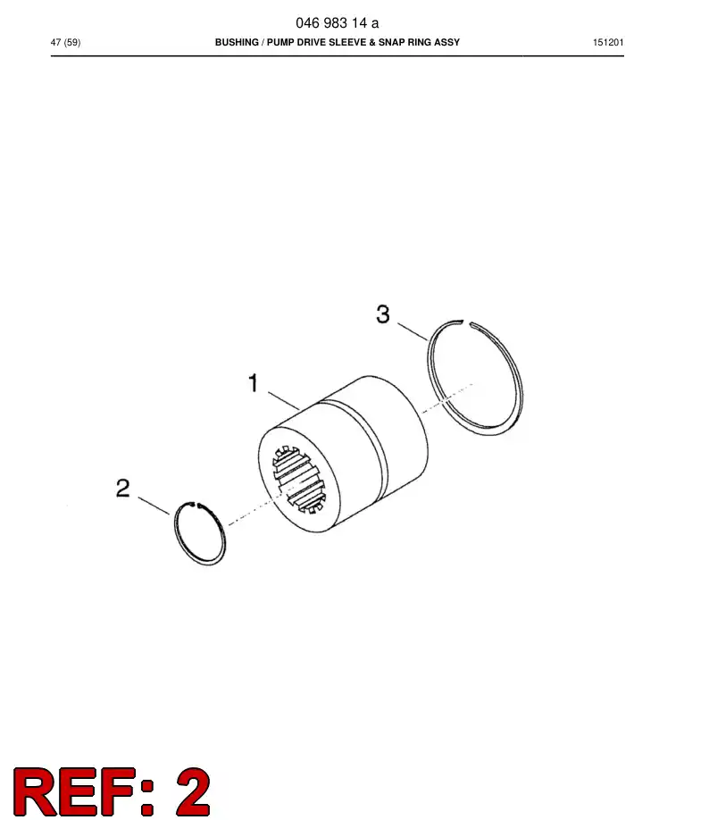 04697888 046 978 88 Circlip - Sandvik Technical Drawing
