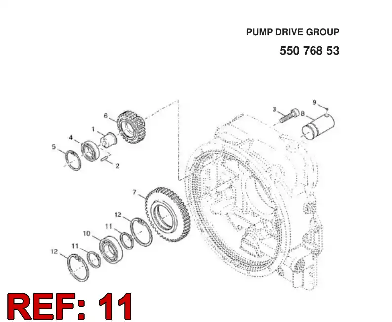 04697962 046 979 62 CIRCLIP - Sandvik Technical Drawing