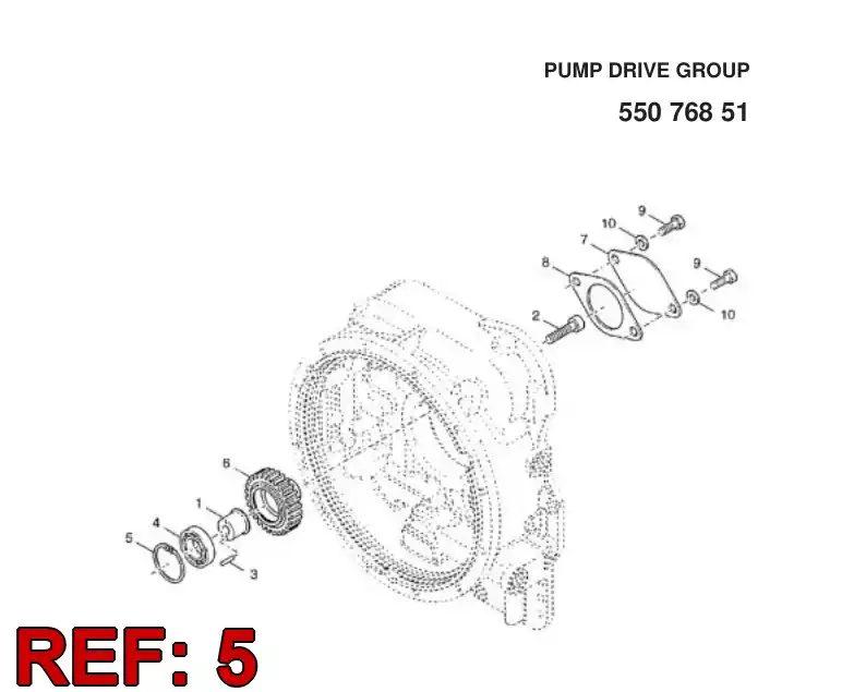 04697964 046 979 64 Ring, Backing - Sandvik Technical Drawing