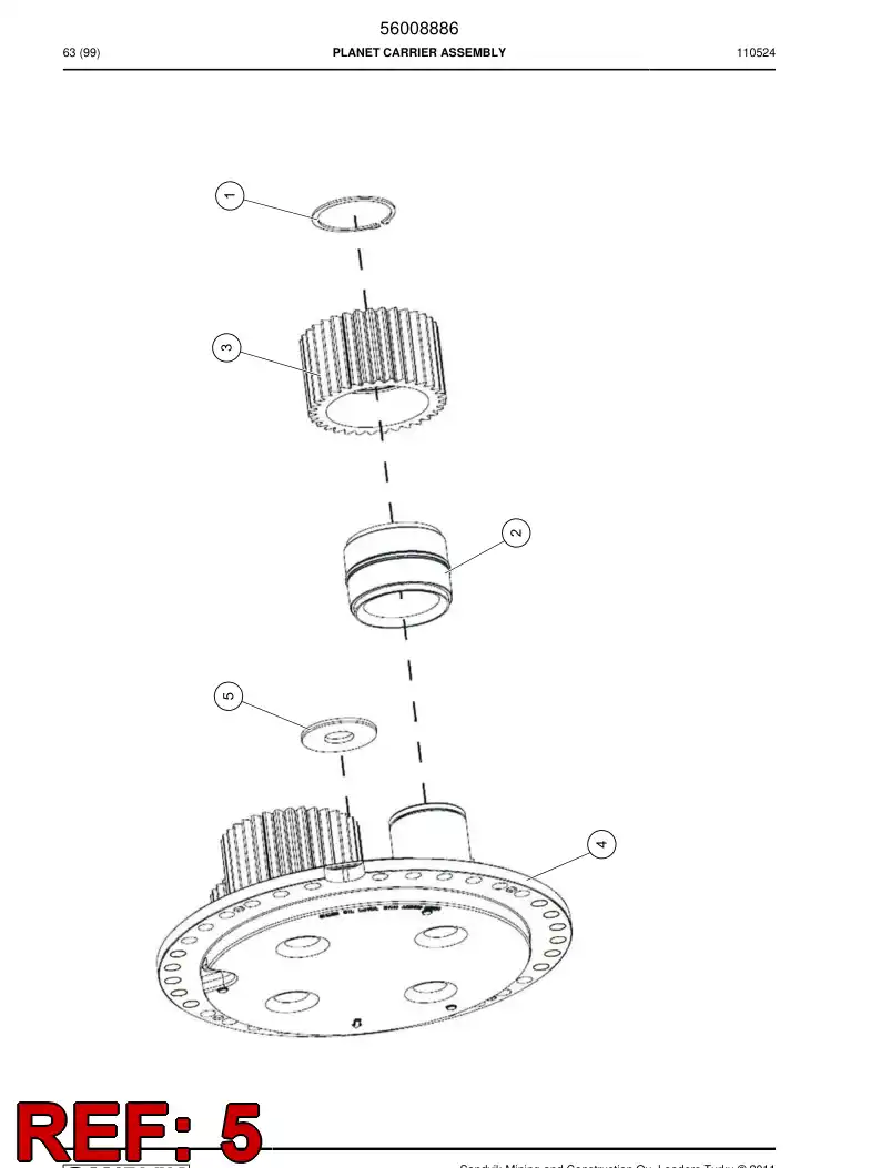 04697977 046 979 77 Thrust washer - Sandvik Technical Drawing