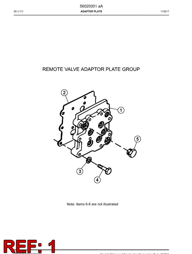 04697999 046 979 99 Valve plate - Sandvik Technical Drawing