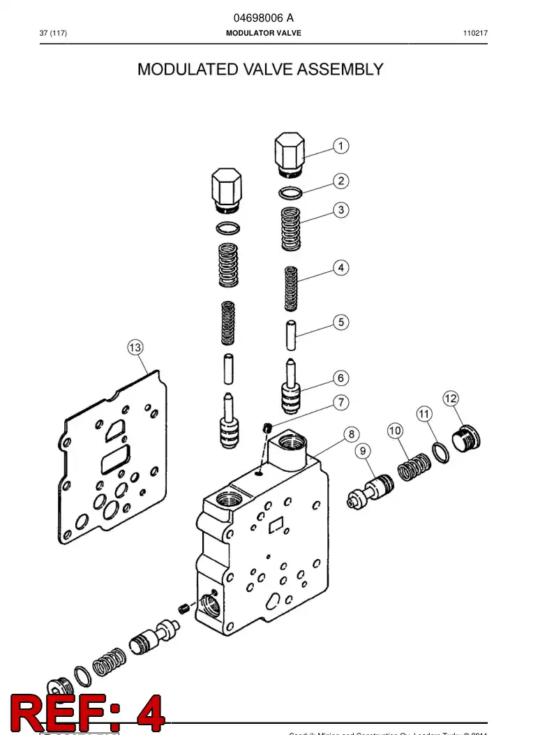 04698004 046 980 04 Spring - Sandvik Technical Drawing