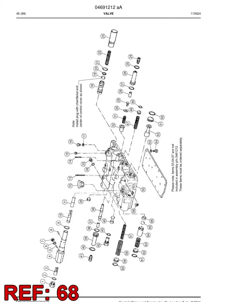 04698083 046 980 83 Plug - Sandvik Technical Drawing