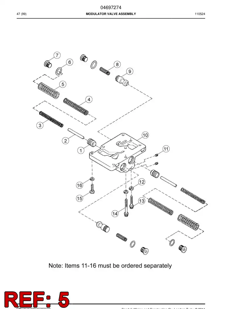 04698100 046 981 00 Spring - Sandvik Technical Drawing