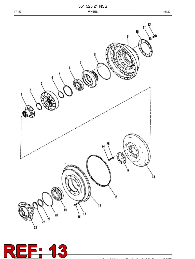 04698248 046 982 48 Turbine - Sandvik Technical Drawing
