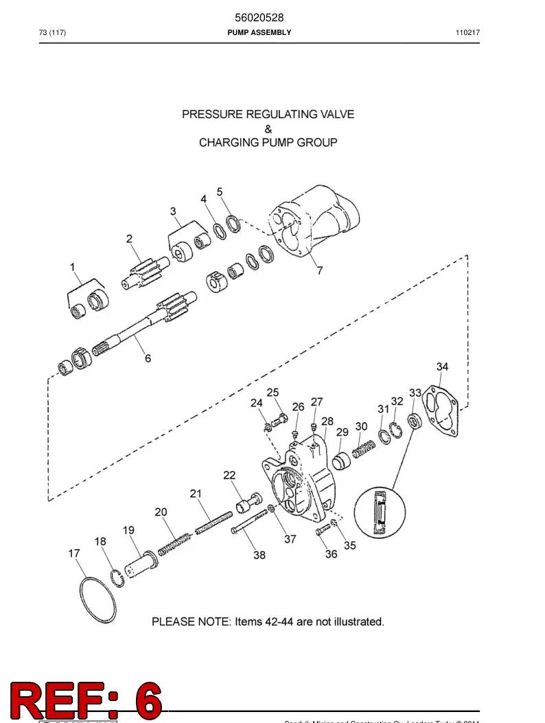 04698544 046 985 44 Shaft assembly - Sandvik Technical Drawing