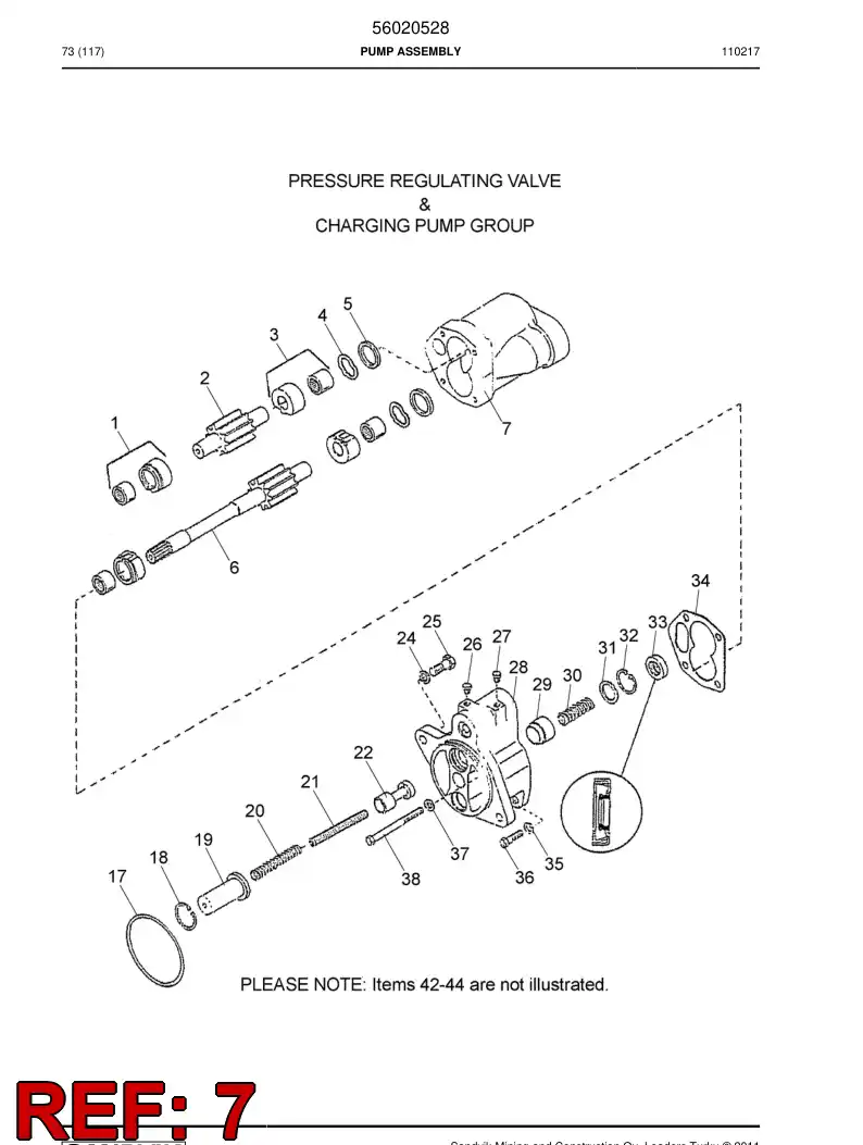 04698545 046 985 45 Pump assembly - Sandvik Technical Drawing