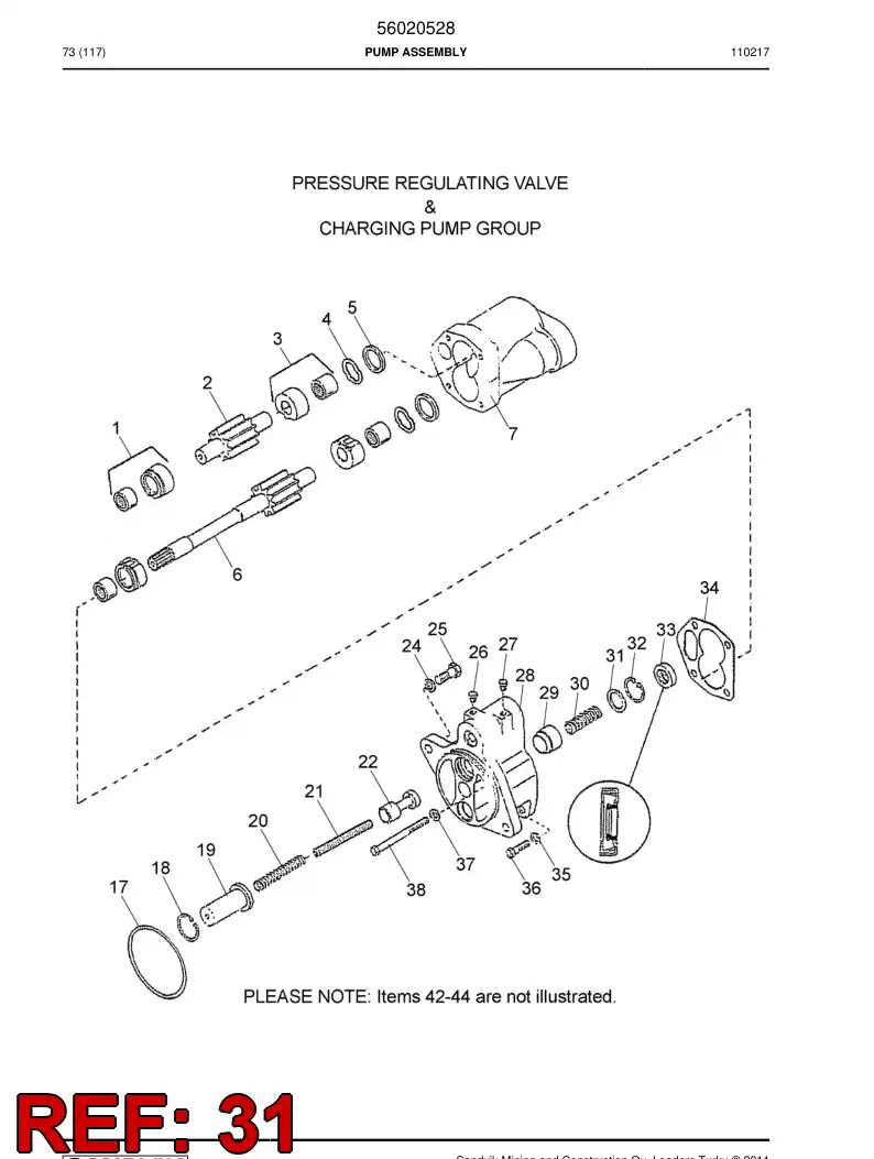 04698562 046 985 62 Spring retainer - Sandvik Technical Drawing