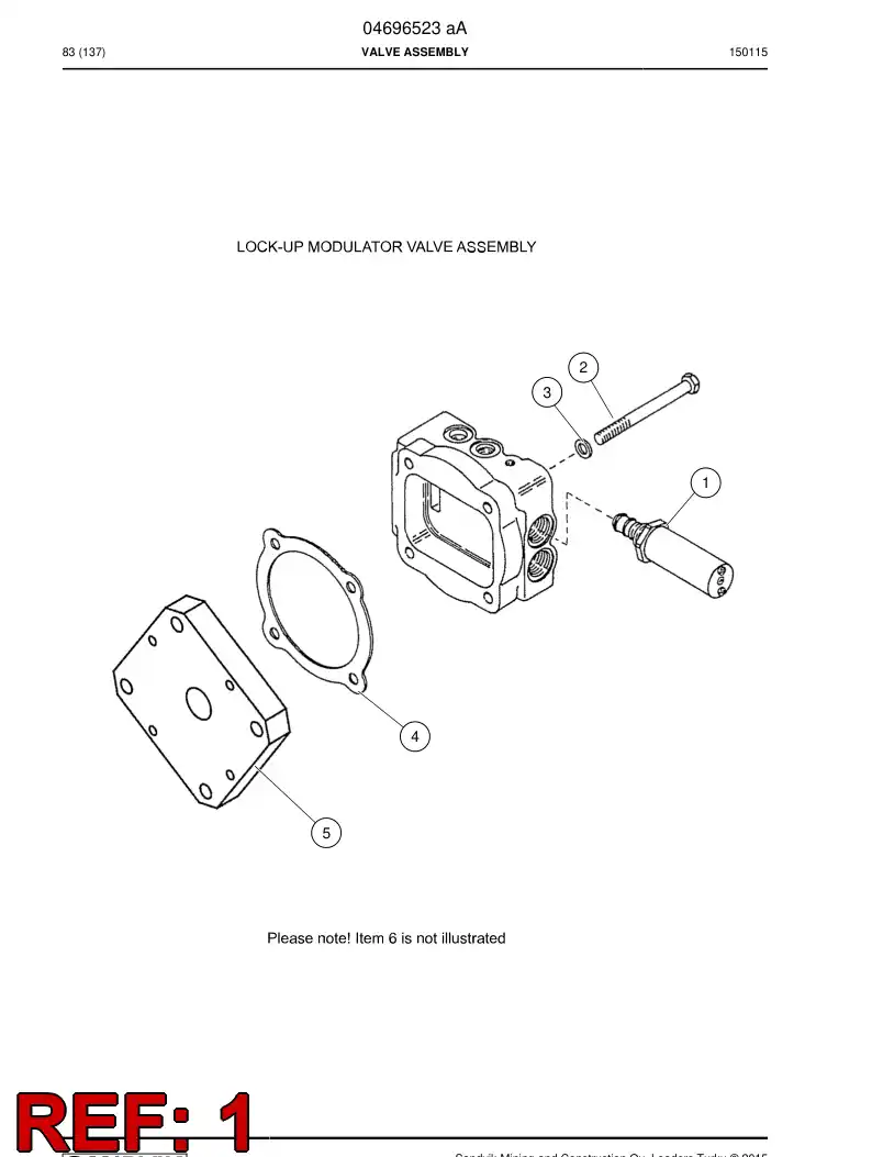 04698577 046 985 77 Solenoid - Sandvik Technical Drawing