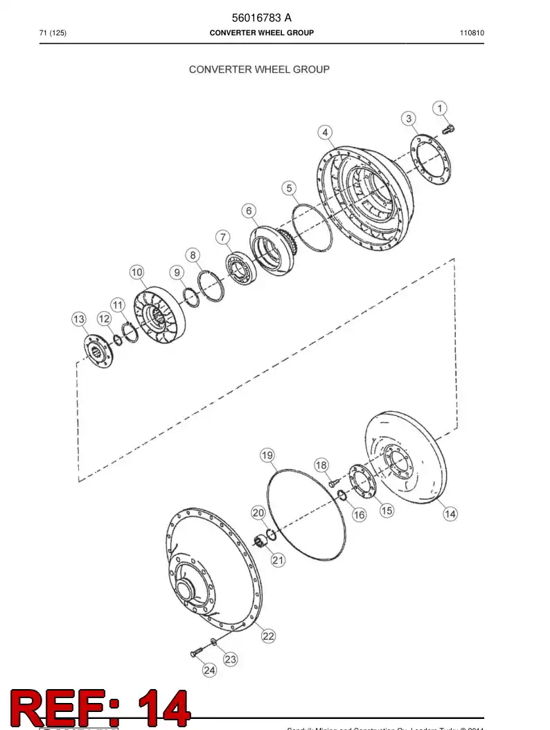 04698857 046 988 57 Turbine - Sandvik Technical Drawing