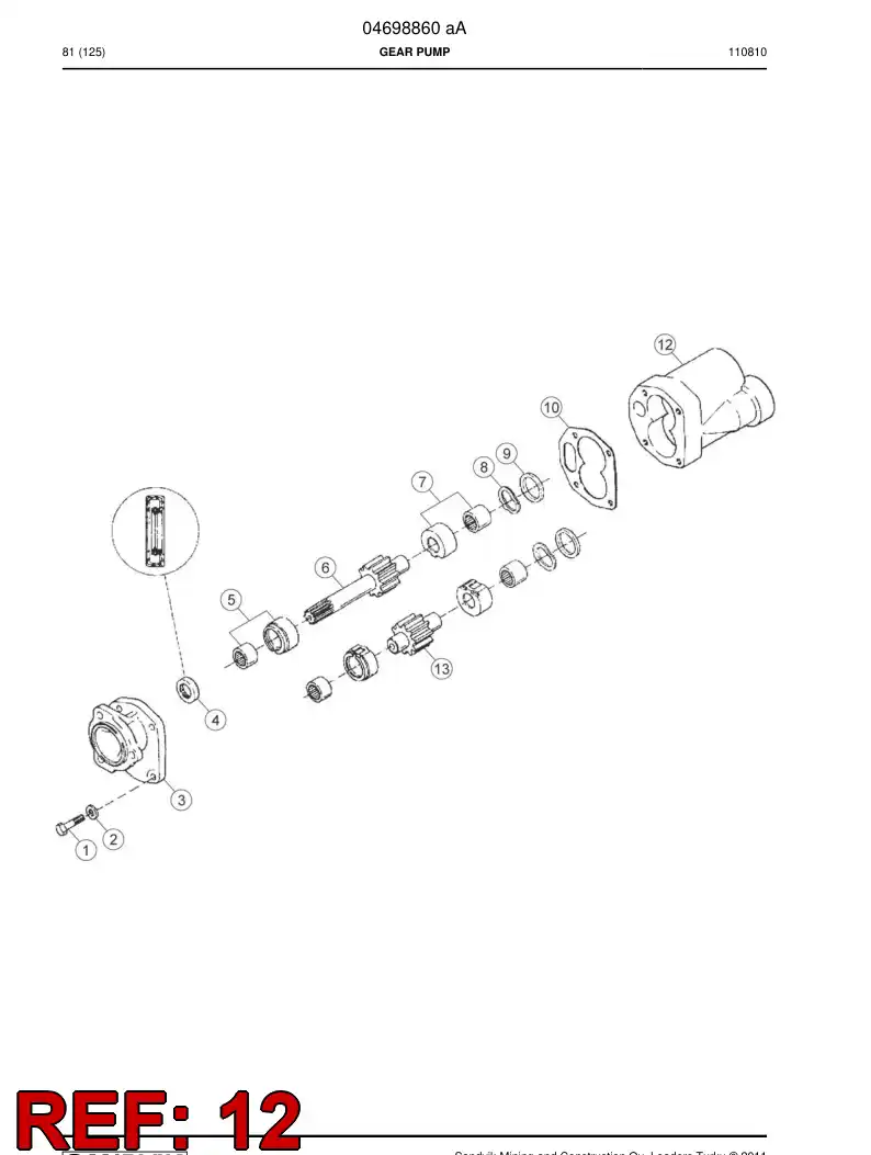 04698863 046 988 63 Pump body - Sandvik Technical Drawing