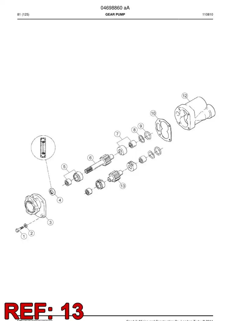 04698864 046 988 64 Gear - Sandvik Technical Drawing