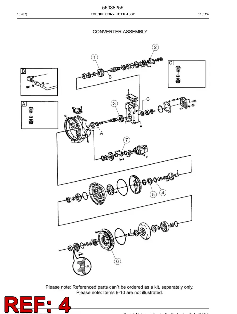 04698956 046 989 56 Circlip - Sandvik Technical Drawing
