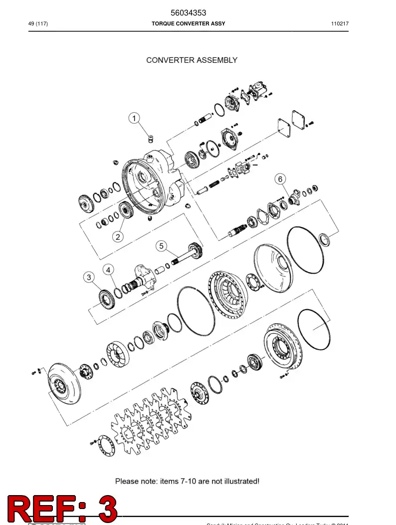 04699001 046 990 01 Gear - Sandvik Technical Drawing