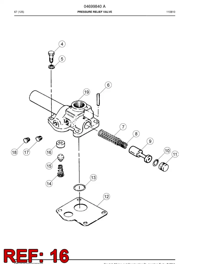 04699107 046 991 07 Valve seat - Sandvik Technical Drawing