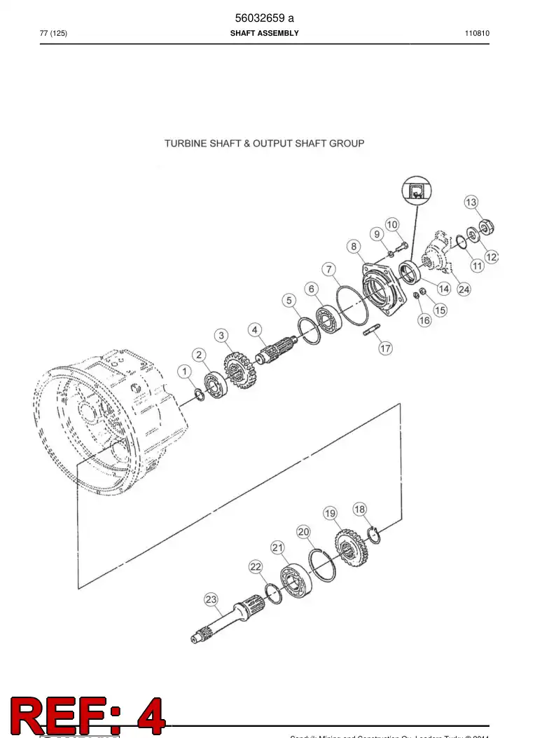 04699114 046 991 14 Shaft - Sandvik Technical Drawing