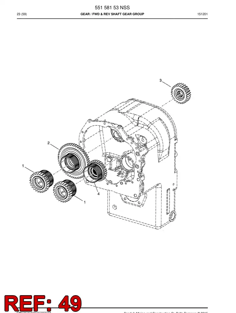 04699126 046 991 26 Gear - Sandvik Technical Drawing