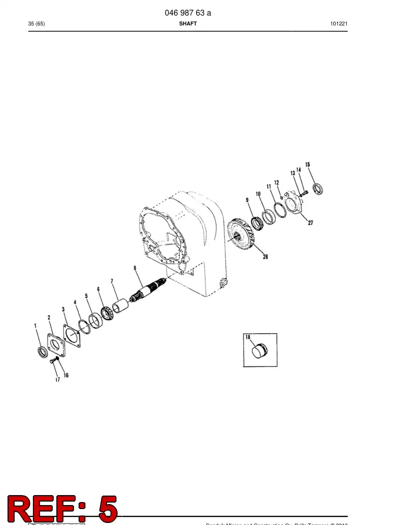 04699208 046 992 08 Bearing cone - Sandvik Technical Drawing