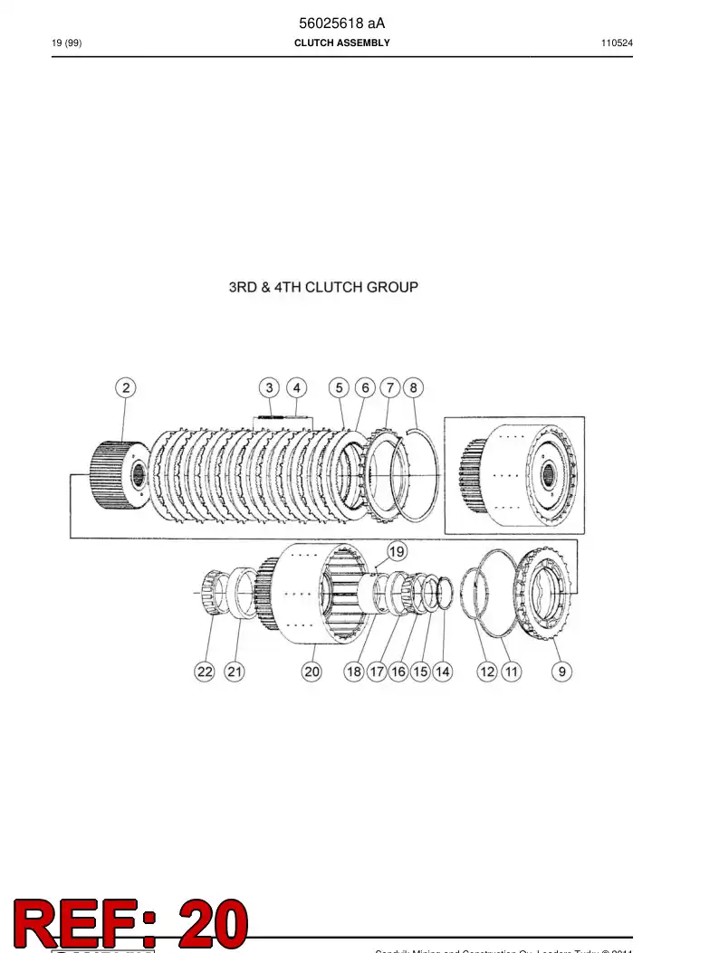 04699418 046 994 18 Clutch drum - Sandvik Technical Drawing