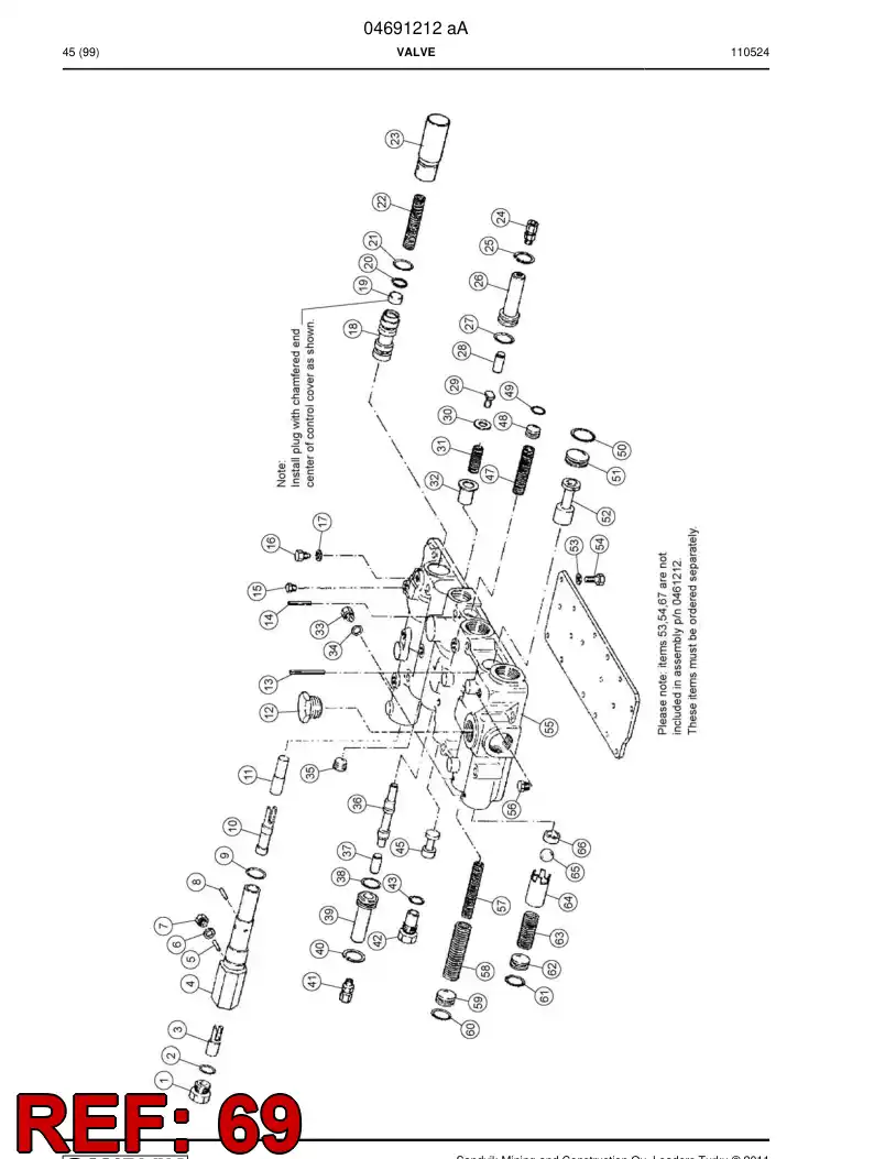 04699582 046 995 82 Plug - Sandvik Technical Drawing