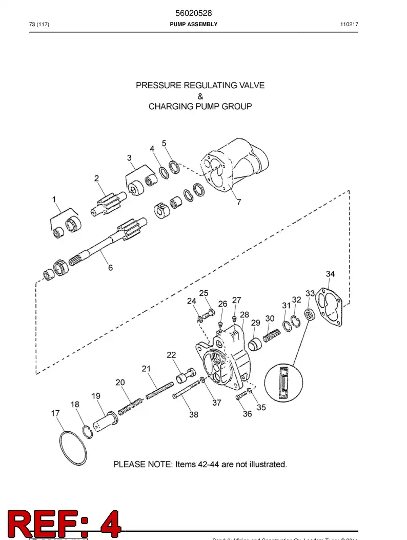 04699824 046 998 24 Spring - Sandvik Technical Drawing