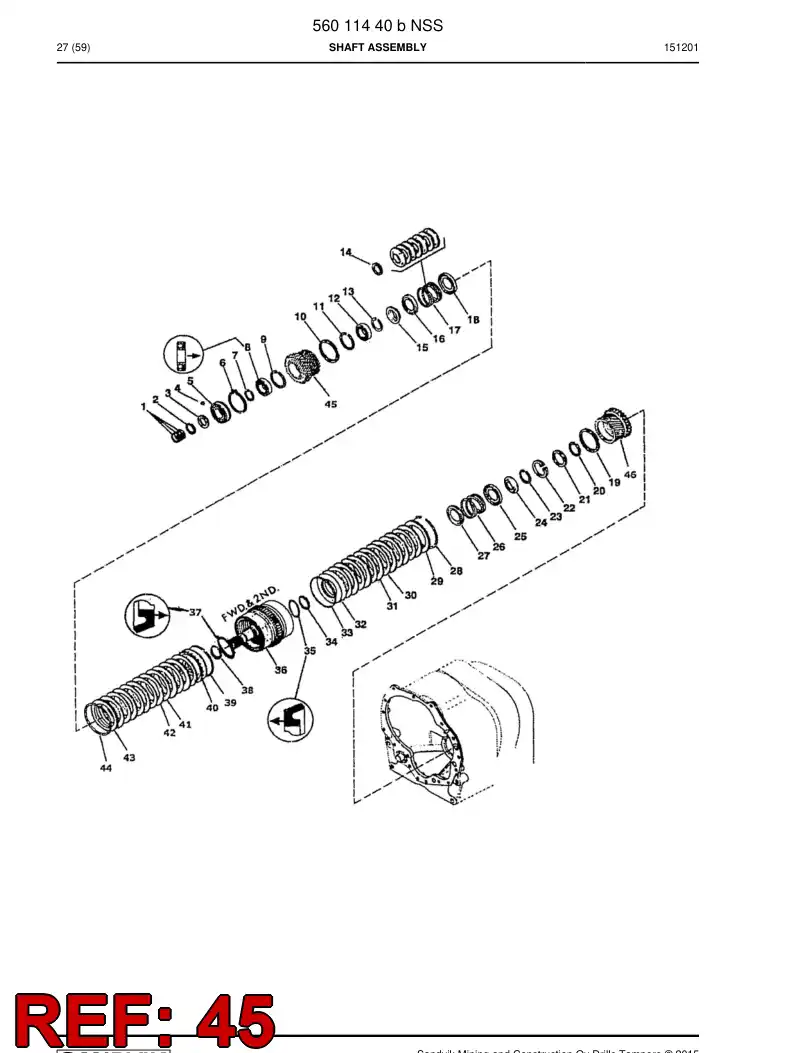 04699963 046 999 63 Clutch - Sandvik Technical Drawing