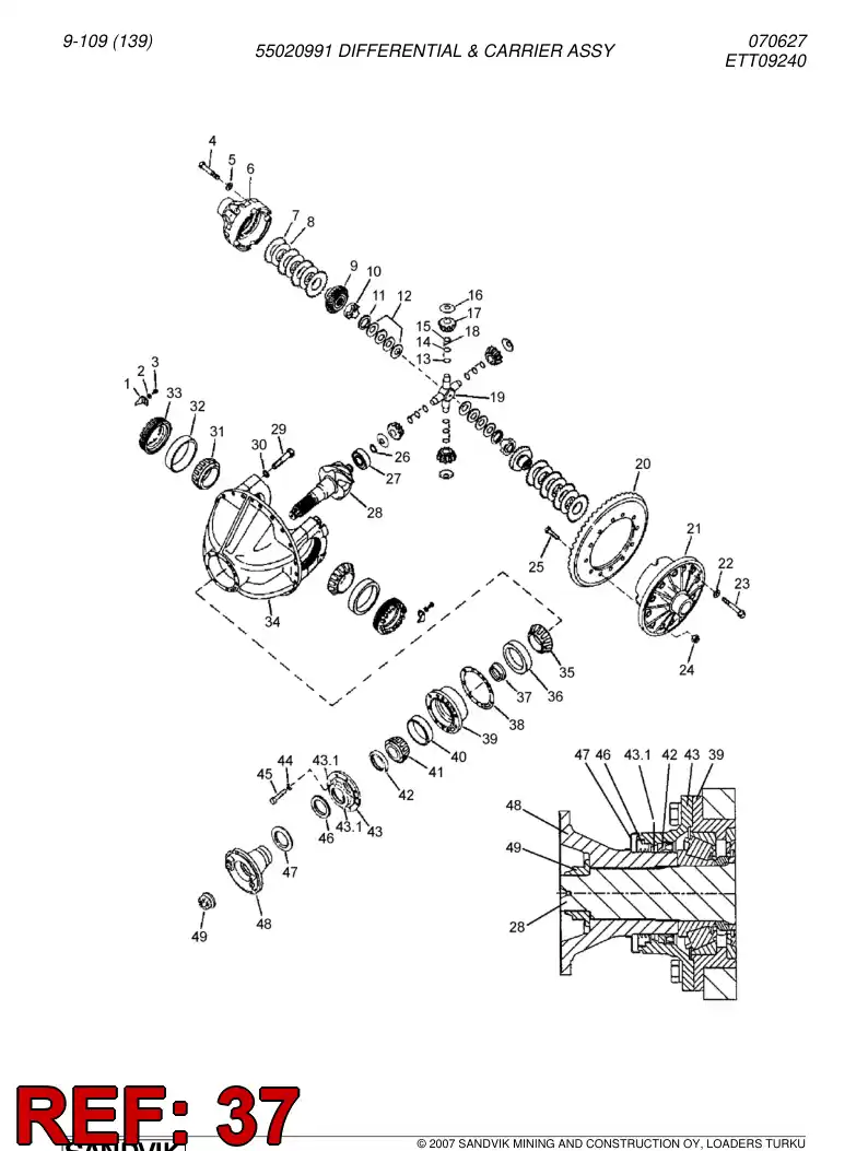 04700327 047 003 27 Spacer - Sandvik Technical Drawing