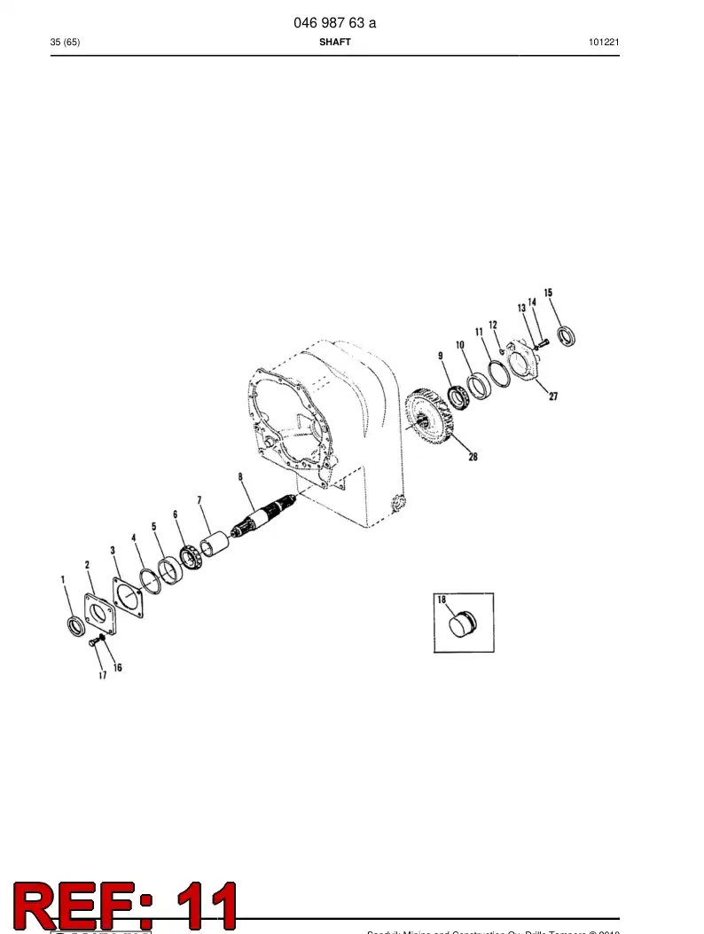 04700369 047 003 69 Screw - Sandvik Technical Drawing