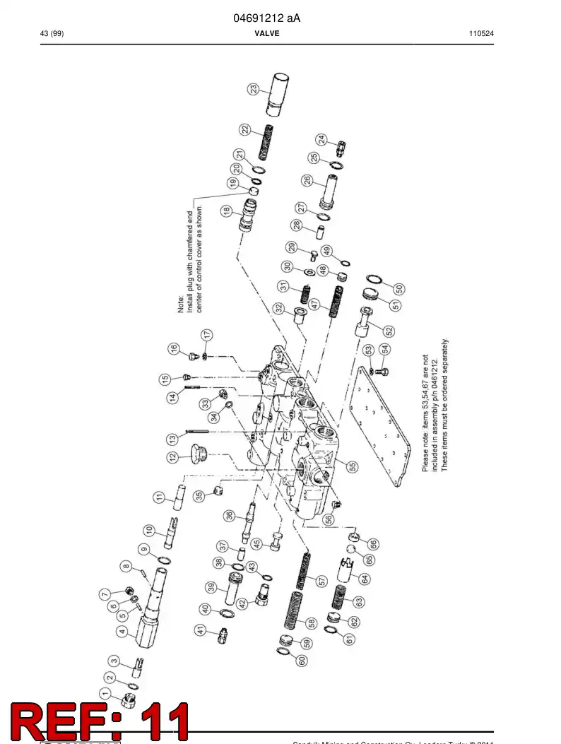04700381 047 003 81 Valve - Sandvik Technical Drawing