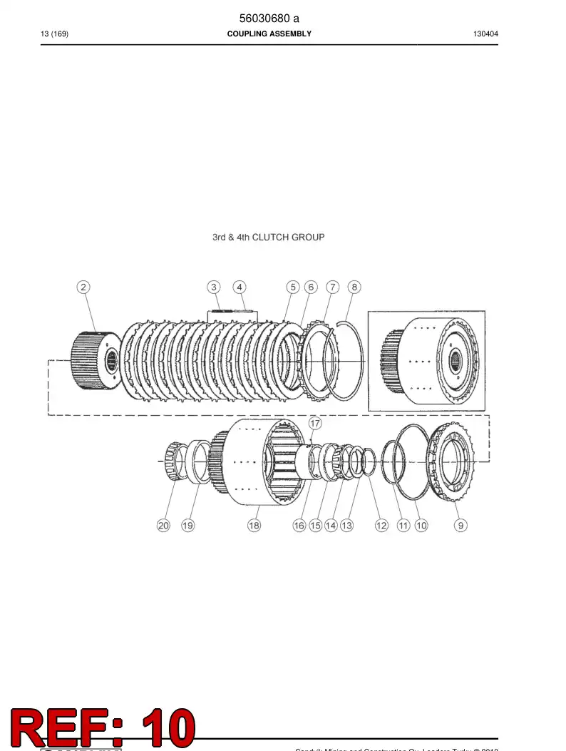 04700394 047 003 94 Ring, PISTON - Sandvik Technical Drawing